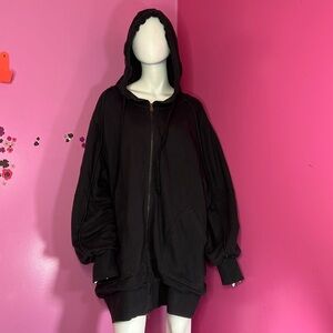 Free People Movement Oversized Headliner Hooded Zip Up black size Medium